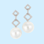 White Pearl Earrings - 13mm