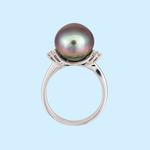 Tahitian Pearl & Diamond Ring