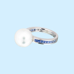 South Sea Pearl & Sapphire Ring