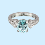 Aquamarine & Diamond Ring