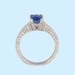 Blue Sapphire & Diamond Ring