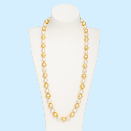 Gold - White South Sea Pearl Strand - Operal (Jewelmer)