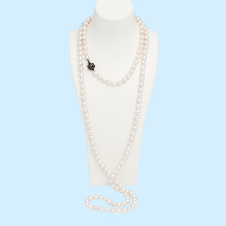 White / Silver South Sea Pearl Strand - Rope