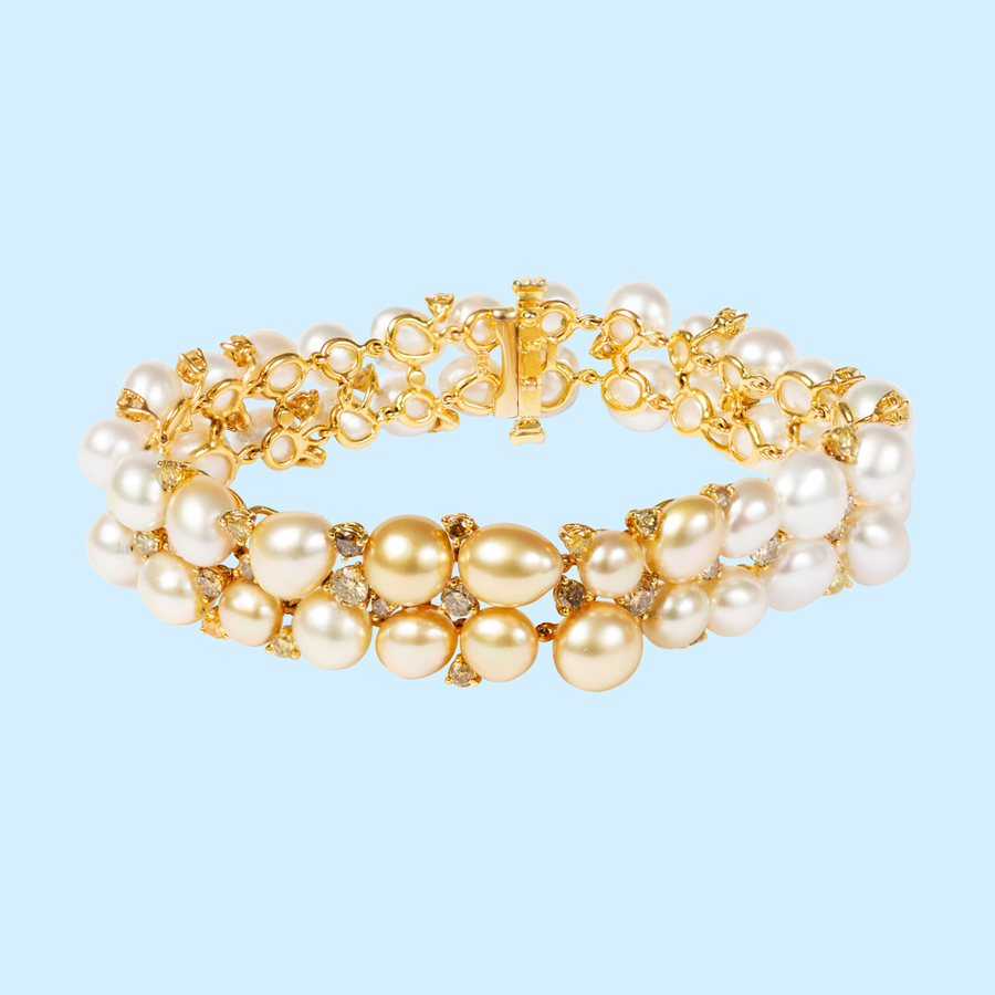 Keshi Pearl & Diamond Bracelet (Autore)