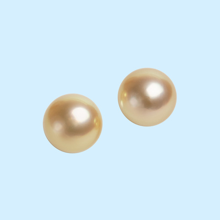 Champagne Gold Pearl Earrings (Autore)
