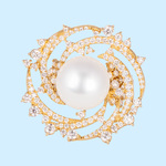 'Galaxy' White South Sea Pearl & Diamond RIng (Autore)