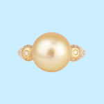 Light Gold Pearl & Diamond Ring (Autore)