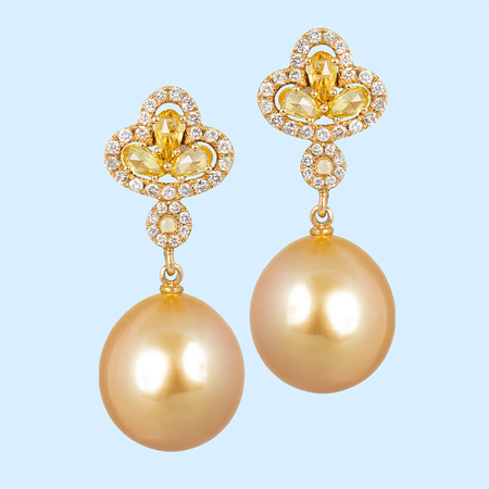 Gold South Sea Pearls w. Diamonds & Sapphires (Autore)