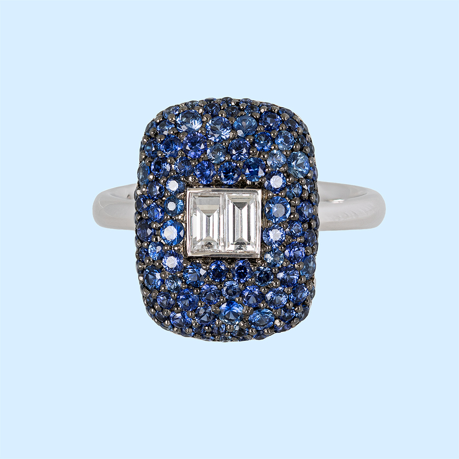 Sapphire & Diamon Ring